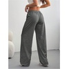 image:imageRoseSeek Womens Acid Washed Baggy Sweatpants Drawstring Waist Wide Straight Leg Track PantsDark Grey