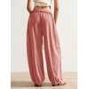 image:imageRoseSeek Womens Baggy Boho Harem Pants Drawstring Waist Wide Leg Sweatpants Casual Trousers Joggers with PocketsCoral Pink