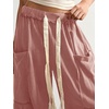 image:imageRoseSeek Womens Baggy Boho Harem Pants Drawstring Waist Wide Leg Sweatpants Casual Trousers Joggers with PocketsDusty Pink