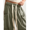 image:imageRoseSeek Womens Baggy Boho Harem Pants Drawstring Waist Wide Leg Sweatpants Casual Trousers Joggers with PocketsGreen