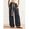 image:imageRoseSeek Womens Baggy Boho Harem Pants Drawstring Waist Wide Leg Sweatpants Casual Trousers Joggers with PocketsGrey