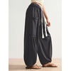 image:imageRoseSeek Womens Baggy Boho Harem Pants Drawstring Waist Wide Leg Sweatpants Casual Trousers Joggers with PocketsGrey