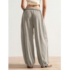 image:imageRoseSeek Womens Baggy Boho Harem Pants Drawstring Waist Wide Leg Sweatpants Casual Trousers Joggers with PocketsGrey Khaki