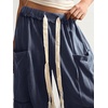 image:imageRoseSeek Womens Baggy Boho Harem Pants Drawstring Waist Wide Leg Sweatpants Casual Trousers Joggers with PocketsMedium Blue