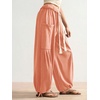 image:imageRoseSeek Womens Baggy Boho Harem Pants Drawstring Waist Wide Leg Sweatpants Casual Trousers Joggers with PocketsOrange