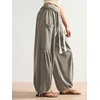 image:imageRoseSeek Womens Baggy Boho Harem Pants Drawstring Waist Wide Leg Sweatpants Casual Trousers Joggers with PocketsTurquoise