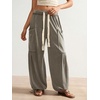 image:imageRoseSeek Womens Baggy Boho Harem Pants Drawstring Waist Wide Leg Sweatpants Casual Trousers Joggers with PocketsTurquoise