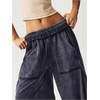 image:imageRoseSeek Womens Baggy Sweatpants Color Block Patchwork Wide Leg Sweat Pants Palazzo Flowy Pants JoggersGrey
