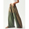 image:imageRoseSeek Womens Baggy Sweatpants Color Block Patchwork Wide Leg Sweat Pants Palazzo Flowy Pants JoggersMulticolor