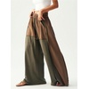 image:imageRoseSeek Womens Baggy Sweatpants Color Block Patchwork Wide Leg Sweat Pants Palazzo Flowy Pants JoggersMulticolor Print