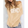 image:imageRoseSeek Womens Beach Cover Ups Letter Long Sleeve V Neck Beach Sweater Split Hem Knit Crochet Tops Pullovers Jumper TopOrange