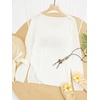 image:imageRoseSeek Womens Beach Cover Ups Letter Long Sleeve V Neck Beach Sweater Split Hem Knit Crochet Tops Pullovers Jumper TopWhite and Blue