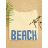 image:imageRoseSeek Womens Beach Cover Ups Letter Long Sleeve V Neck Beach Sweater Split Hem Knit Crochet Tops Pullovers Jumper TopYellow and Blue