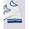 image:imageRoseSeek Womens Beaded Sequin Bowknot T Shirt Short Sleeve Crew Neck Embroidery Trendy Tee Y2k TopsBlue Bow White