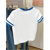 image:imageRoseSeek Womens Beaded Sequin Bowknot T Shirt Short Sleeve Crew Neck Embroidery Trendy Tee Y2k TopsBlue Bow White