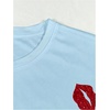 image:imageRoseSeek Womens Beaded Sequin Bowknot T Shirt Short Sleeve Crew Neck Embroidery Trendy Tee Y2k TopsBlue and Red