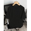 image:imageRoseSeek Womens Beaded Sequin Bowknot T Shirt Short Sleeve Crew Neck Embroidery Trendy Tee Y2k TopsBow Black