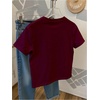image:imageRoseSeek Womens Beaded Sequin Bowknot T Shirt Short Sleeve Crew Neck Embroidery Trendy Tee Y2k TopsBurgundy