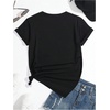 image:imageRoseSeek Womens Beaded Sequin Bowknot T Shirt Short Sleeve Crew Neck Embroidery Trendy Tee Y2k TopsColor Black
