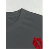 image:imageRoseSeek Womens Beaded Sequin Bowknot T Shirt Short Sleeve Crew Neck Embroidery Trendy Tee Y2k TopsGrey and Red