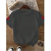 image:imageRoseSeek Womens Beaded Sequin Bowknot T Shirt Short Sleeve Crew Neck Embroidery Trendy Tee Y2k TopsGrey and Red