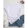 image:imageRoseSeek Womens Beaded Sequin Bowknot T Shirt Short Sleeve Crew Neck Embroidery Trendy Tee Y2k TopsLobster White