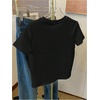 image:imageRoseSeek Womens Beaded Sequin Bowknot T Shirt Short Sleeve Crew Neck Embroidery Trendy Tee Y2k TopsPearl Black