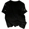 image:imageRoseSeek Womens Beaded Sequin Bowknot T Shirt Short Sleeve Crew Neck Embroidery Trendy Tee Y2k TopsPure Black