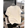 image:imageRoseSeek Womens Beaded Sequin Bowknot T Shirt Short Sleeve Crew Neck Embroidery Trendy Tee Y2k TopsWhite