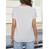 image:imageRoseSeek Womens Beaded Sequin Bowknot T Shirt Short Sleeve Crew Neck Embroidery Trendy Tee Y2k TopsWhite and Black