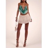 image:imageRoseSeek Womens Boho Floral Beaded Chain Camisole Top Backless Draped Neck Sleeveless Low Cut Crop TopsGreen