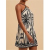 image:imageRoseSeek Womens Boho Tropical Tie Backless Halter Dresses Sleeveless Vacation Beach Short DressApricot