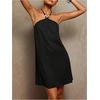 image:imageRoseSeek Womens Boho Tropical Tie Backless Halter Dresses Sleeveless Vacation Beach Short DressBlack