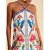 image:imageRoseSeek Womens Boho Tropical Tie Backless Halter Dresses Sleeveless Vacation Beach Short DressBlue and Red