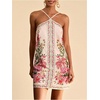 image:imageRoseSeek Womens Boho Tropical Tie Backless Halter Dresses Sleeveless Vacation Beach Short DressMulticolor