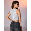 image:imageRoseSeek Womens Camo Graphic Tank Top Crewneck Sleeveless Fitted Crop Tops Summer ClothesMulticolor Polka Dots