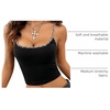 image:imageRoseSeek Womens Cheetah Print Camisole Tops Leopard Spaghetti Strap Slim Fit Summer Y2K Crop Tank TopBlack