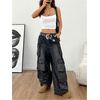 image:imageRoseSeek Womens Cheetah Print Camisole Tops Leopard Spaghetti Strap Slim Fit Summer Y2K Crop Tank TopWhite