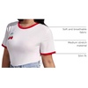 image:imageRoseSeek Womens Cherry Embroidery Print Shirt Contrast Color Neck Tee Short Sleeve Graphic Casual T Shirt Summer Tee TopsWhite With Red
