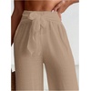 image:imageRoseSeek Womens Cover Up Beach Pants Tie Front Mesh Wide Leg Loose Bathing Suit Beach Cover Up PantsBrown Khaki