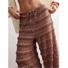 image:imageRoseSeek Womens Crochet Lace Pants Ruffle Layered Elastic Waist Mesh Bathing Suit Cover Up Beach PantsBrown