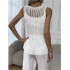 image:imageRoseSeek Womens Crochet Tank Top Star Hollow Out Cover Up Boho Beach Vest for Vacation Concert FestivalWhite