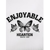 image:imageRoseSeek Womens Cropped Letter Graphic T Shirt Crewneck Short Sleeve Slogan Tee StreetwearButterfly White