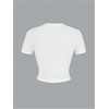 image:imageRoseSeek Womens Cropped Letter Graphic T Shirt Crewneck Short Sleeve Slogan Tee StreetwearWhite and Pink