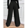 image:imageRoseSeek Womens Drawstring Elastic Waist Sweatpants Wide Leg Athletic PantsBlack