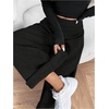 image:imageRoseSeek Womens Drawstring Elastic Waist Sweatpants Wide Leg Athletic PantsBlack