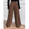 image:imageRoseSeek Womens Drawstring Elastic Waist Sweatpants Wide Leg Athletic PantsCoffee Brown