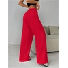 image:imageRoseSeek Womens Drawstring Waist Straight Streetwear Long Wide Leg Pants Casual Loose Baggy Workout Long Fall SweatpantsDark Red