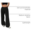 image:imageRoseSeek Womens Drawstring Waist Straight Streetwear Long Wide Leg Pants Casual Loose Baggy Workout Long Fall SweatpantsDeep Black