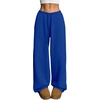 image:imageRoseSeek Womens Drawstring Waist Straight Streetwear Long Wide Leg Pants Casual Loose Baggy Workout Long Fall SweatpantsDeep Blue